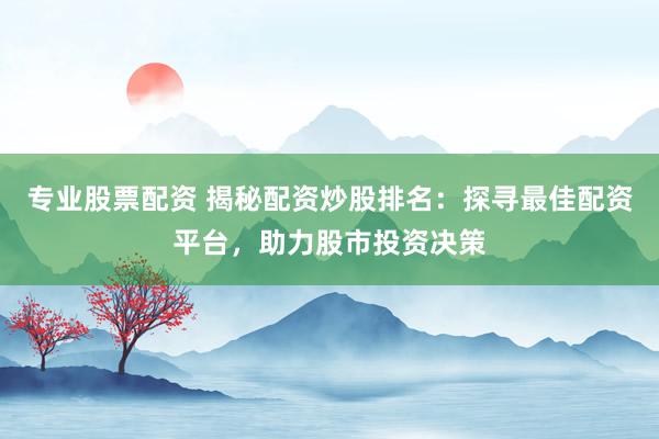 专业股票配资 揭秘配资炒股排名：探寻最佳配资平台，助力股市投资决策