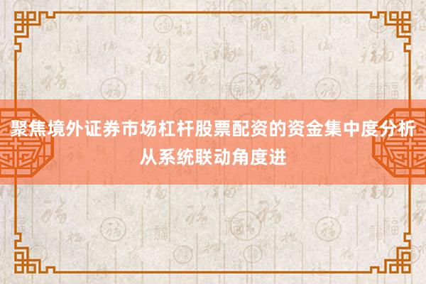 聚焦境外证券市场杠杆股票配资的资金集中度分析从系统联动角度进